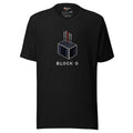 Pixel art isometric block with signal lines on black unisex tee for
developer streetwear limited drop